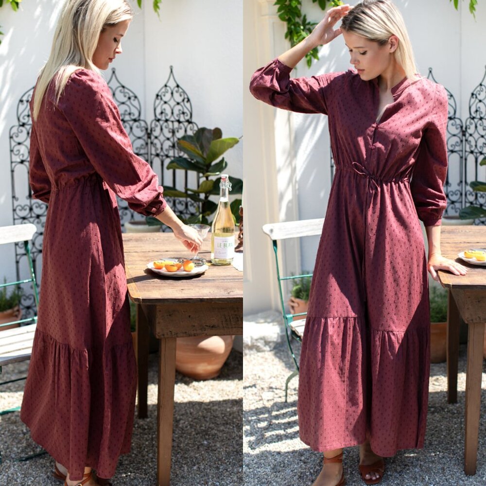 Emerson Fry Frances 3 Dress Swiss Dot Organic Cotton Midi Size S NWT - Picture 2 of 12